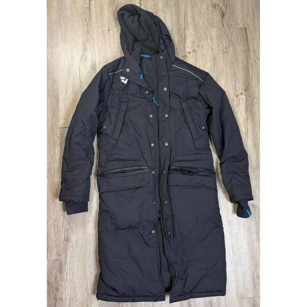 Arena Team Parka Solid Swimming Winter Insulated Black Small Hooded